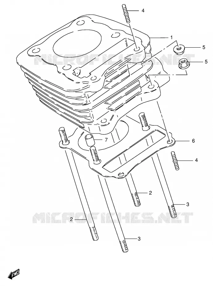 CYLINDER Suzuki QUAD 160 OZARK 2004  LT-F160K4(P24)