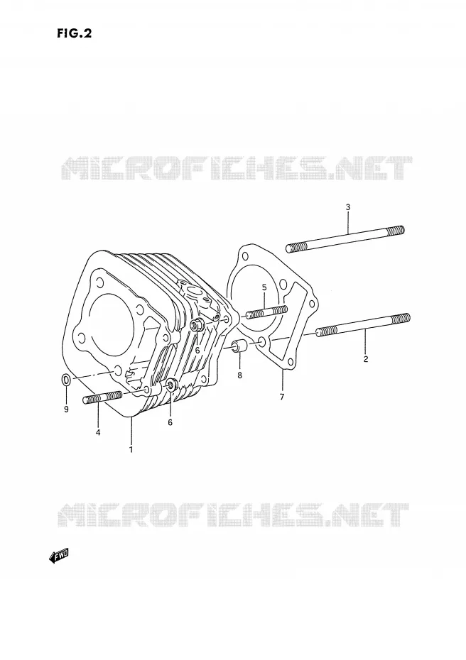 CYLINDER Suzuki QUAD 300 KINGQUAD 1993  LT-F4WDXP(E2)