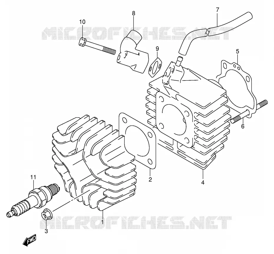 CYLINDER Suzuki QUAD 50 MINIQUAD-SPORT 2003  LT-A50K3(P3/P28)