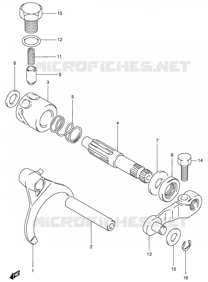 DIFFERENTIAL LOCK Suzuki QUAD 250 KINGQUAD 1996  LT-F4WDT(E28)