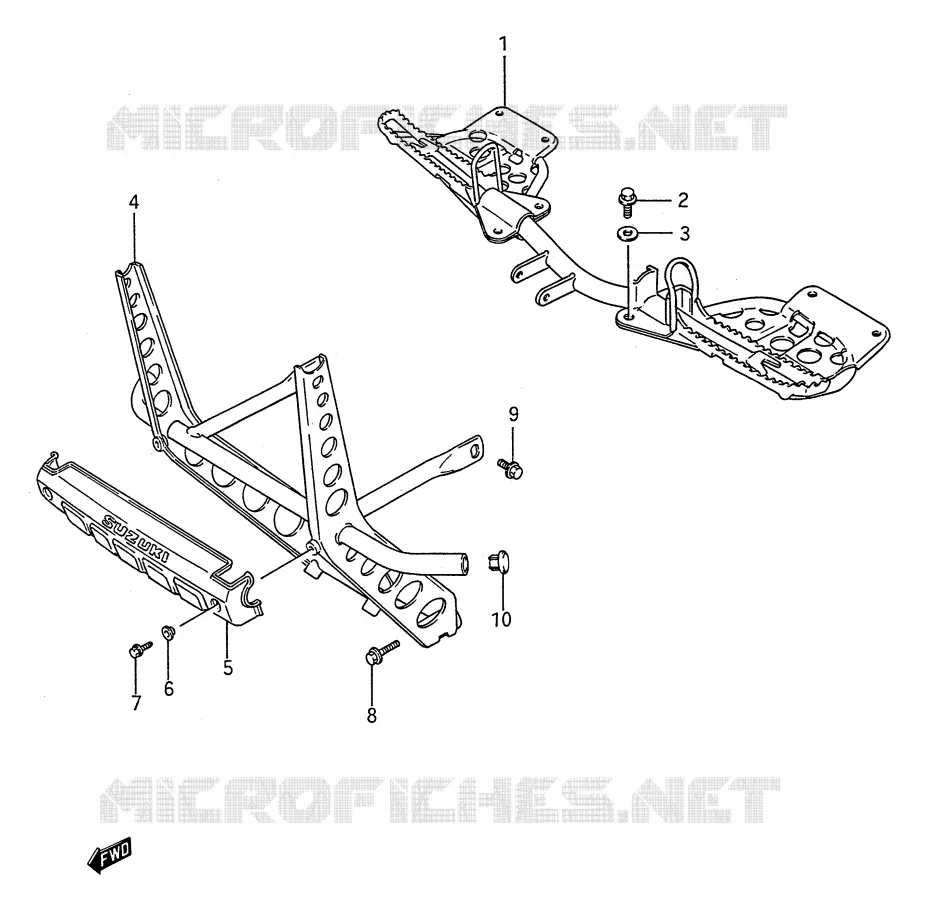 FOOTREST Suzuki QUAD 250 KINGQUAD 1994  LT-F4WDR(E28)