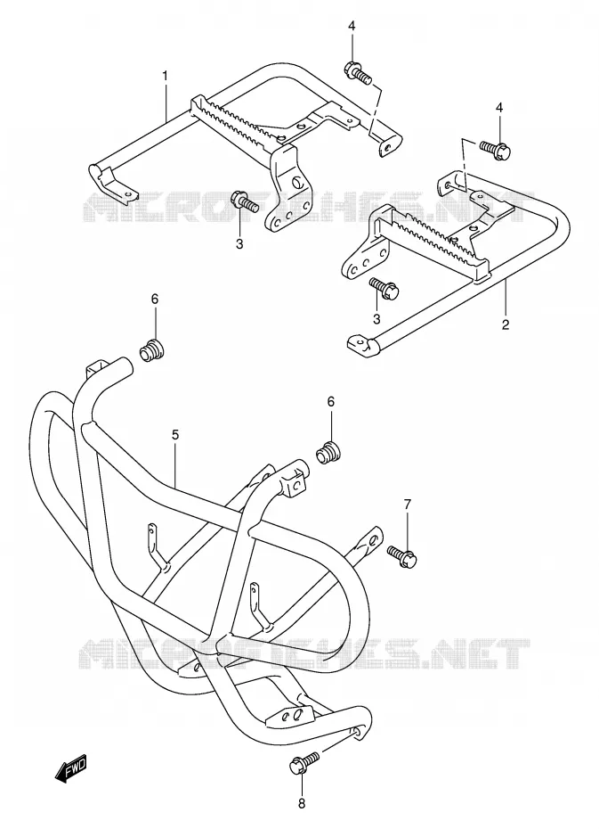 FOOTREST Suzuki QUAD 400 EIGER 2007  LT-A400K7(P3/P28)