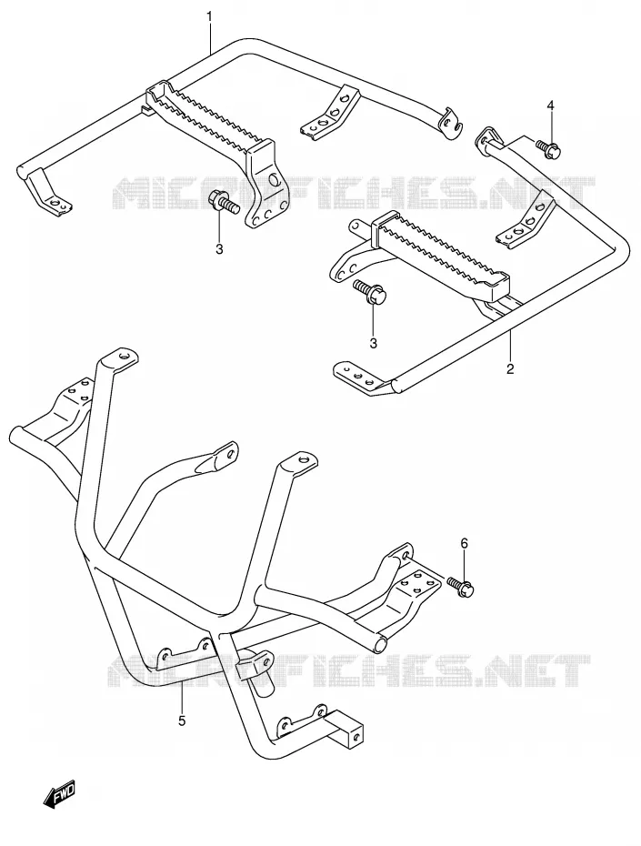 FOOTREST Suzuki QUAD 500 KINGQUAD 2003  LT-A500FK3(E3/E28)