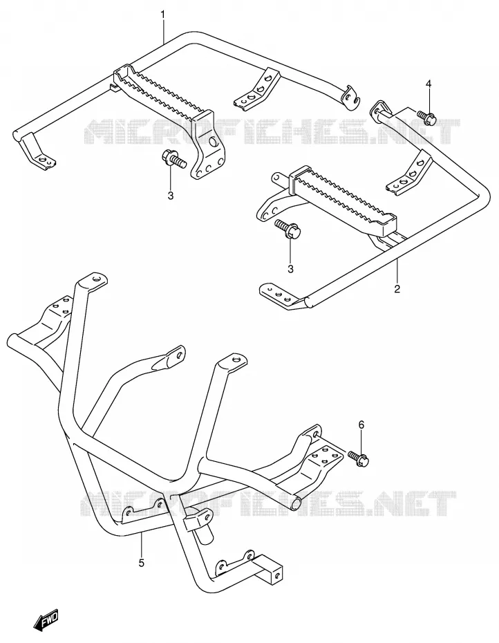 FOOTREST Suzuki QUAD 500 KINGQUAD 2004  LT-A500FK4(P28/P33)
