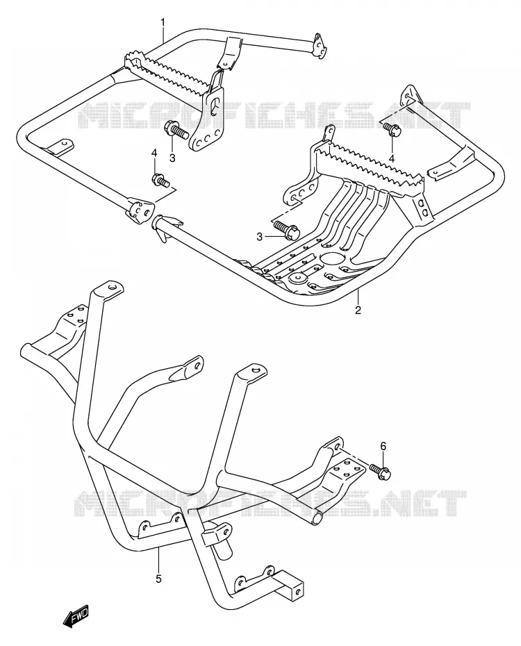 FOOTREST Suzuki QUAD 500 VINSON 2003  LT-F500FK3(E3/E28)