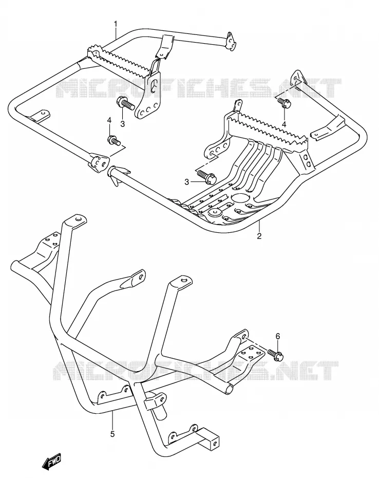 FOOTREST Suzuki QUAD 500 VINSON 2004  LT-F500FK4(P24)
