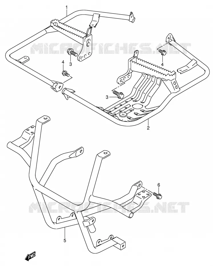 FOOTREST Suzuki QUAD 500 VINSON 2007  LT-F500FK7(P28/P33)
