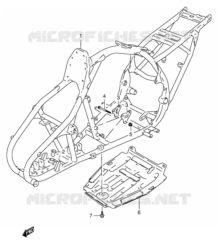 FRAME Suzuki QUAD 160 OZARK 2002  LT-F160K2(P24)