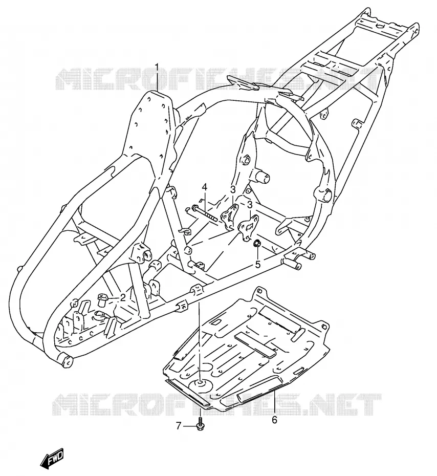 FRAME Suzuki QUAD 160 OZARK 2003  LT-F160K3(P24)