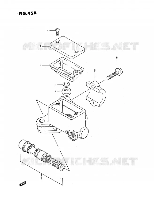FRONT MASTER CYLINDER (MODEL L/M/N/P/R) Suzuki QUAD 250 KINGQUAD 1991  LT-F4WDM(E2)