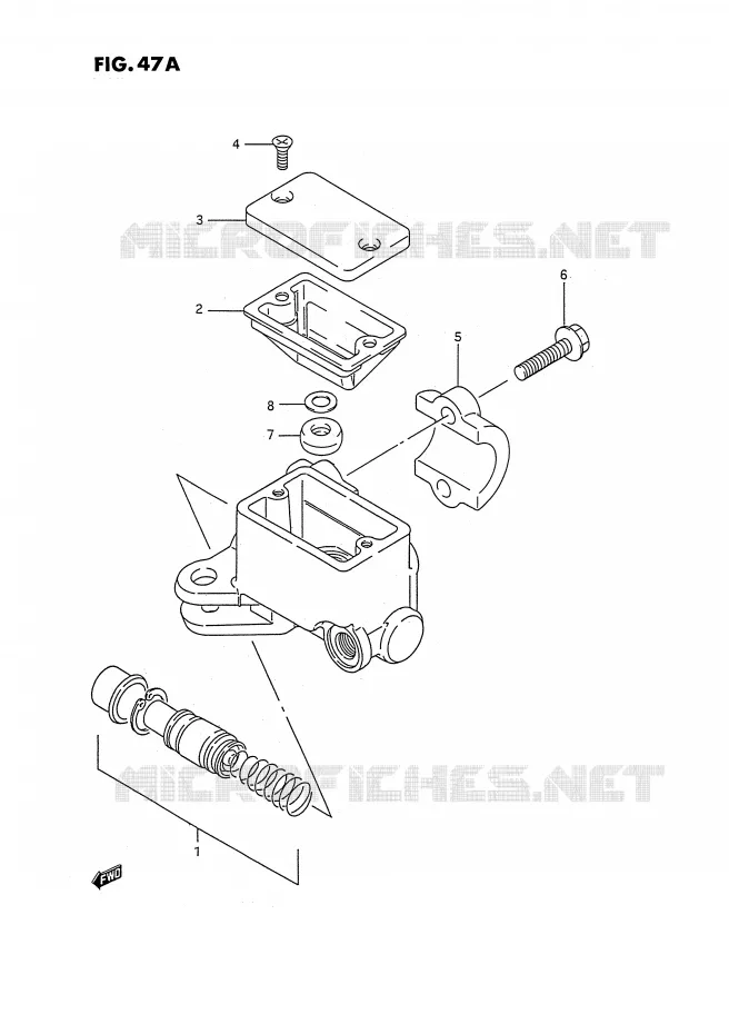 FRONT MASTER CYLINDER (MODEL L/M/N/P/R) Suzuki QUAD 250 OZARK 1991  LT-F250M(E2)