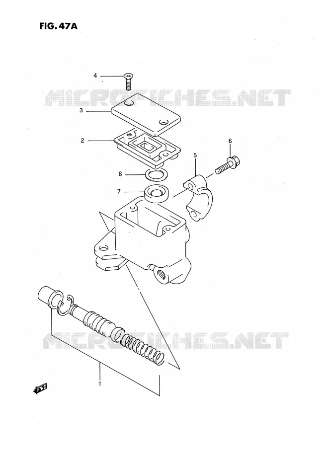 FRONT MASTER CYLINDER (MODEL M/N/P/R/S/T) Suzuki QUAD 250 OZARK 1995  LT-F250S(E3)