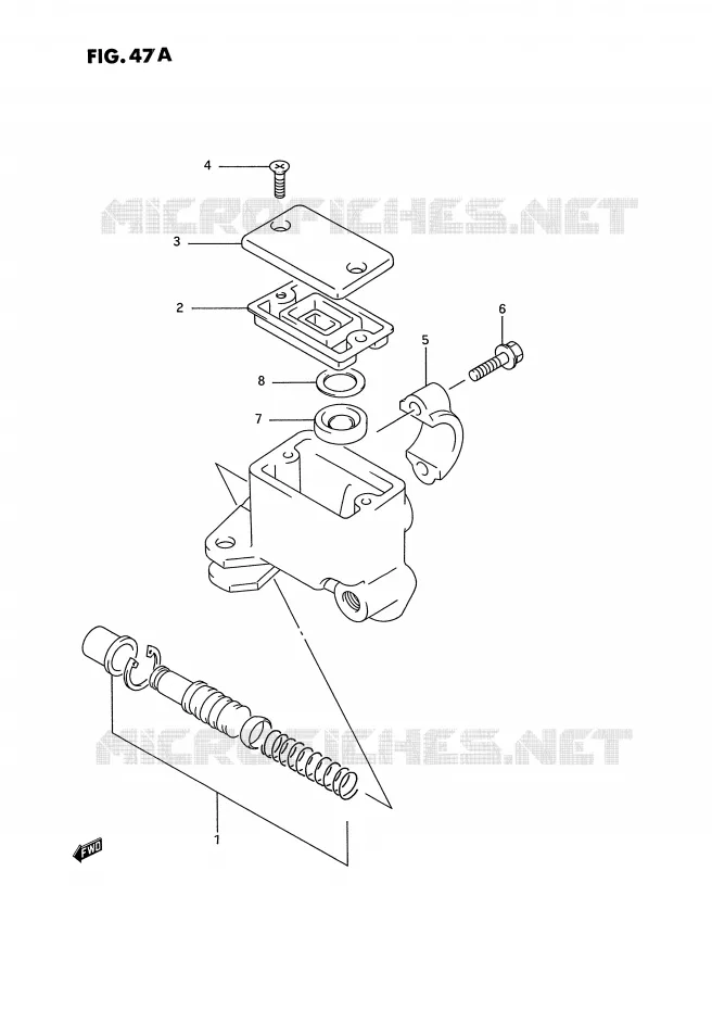 FRONT MASTER CYLINDER (MODEL R/S/T) Suzuki QUAD 250 OZARK 1989  LT-F250K(E28)