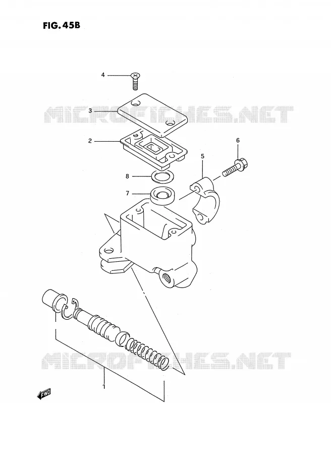 FRONT MASTER CYLINDER (MODEL S) Suzuki QUAD 250 KINGQUAD 1994  LT-F4WDR(E2)