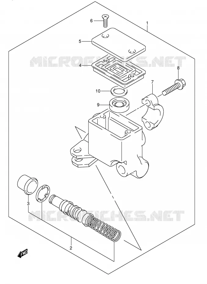 FRONT MASTER CYLINDER Suzuki QUAD 250 QUADSPORT 2004  LT-Z250K4(E19)