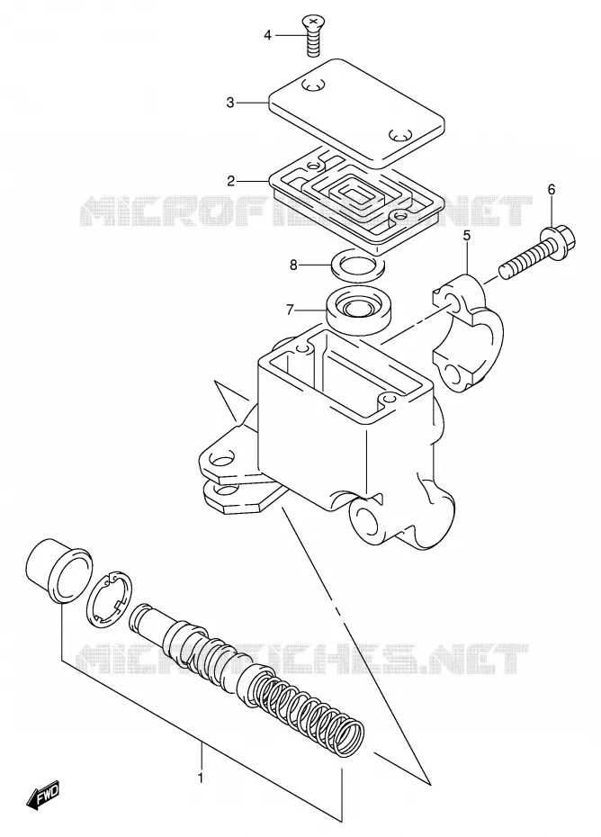 FRONT MASTER CYLINDER Suzuki QUAD 400 QUADSPORT 2004  LT-Z400K4(E3/E28)