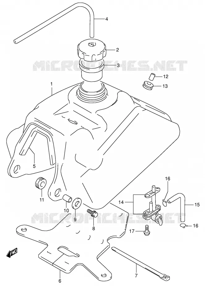 FUEL TANK Suzuki QUAD 160 OZARK 2003  LT-F160K3(P24)