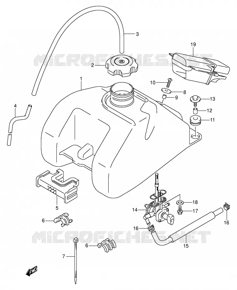 FUEL TANK Suzuki QUAD 400 QUADSPORT 2003  LT-Z400K3(E3/E28)