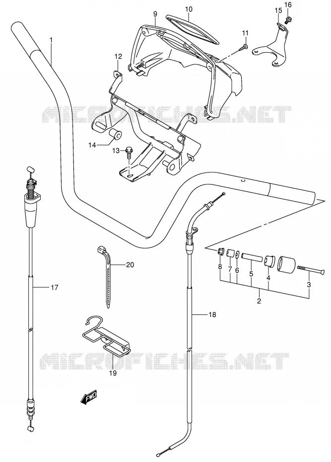 HANDLEBAR Suzuki QUAD 500 VINSON 2004  LT-F500FK4(P28/P33)