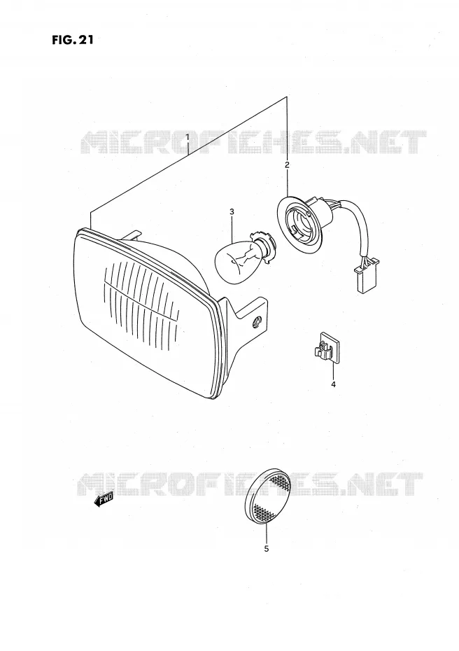 HEADLIGHT Suzuki QUAD 160 OZARK 1994  LT-F160R(P28)