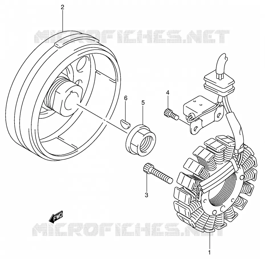 IGNITION Suzuki QUAD 250 QUADSPORT 2004  LT-Z250K4(E19)
