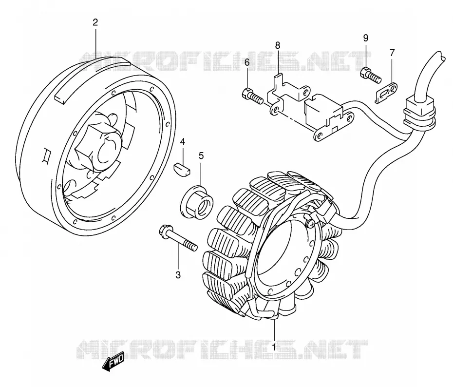 IGNITION Suzuki QUAD 500 VINSON 2003  LT-A500FK3(E3/E28)