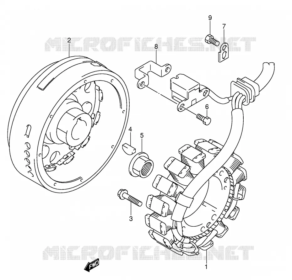 IGNITION Suzuki QUAD 500 VINSON 2005  LT-F500FK5(P24)