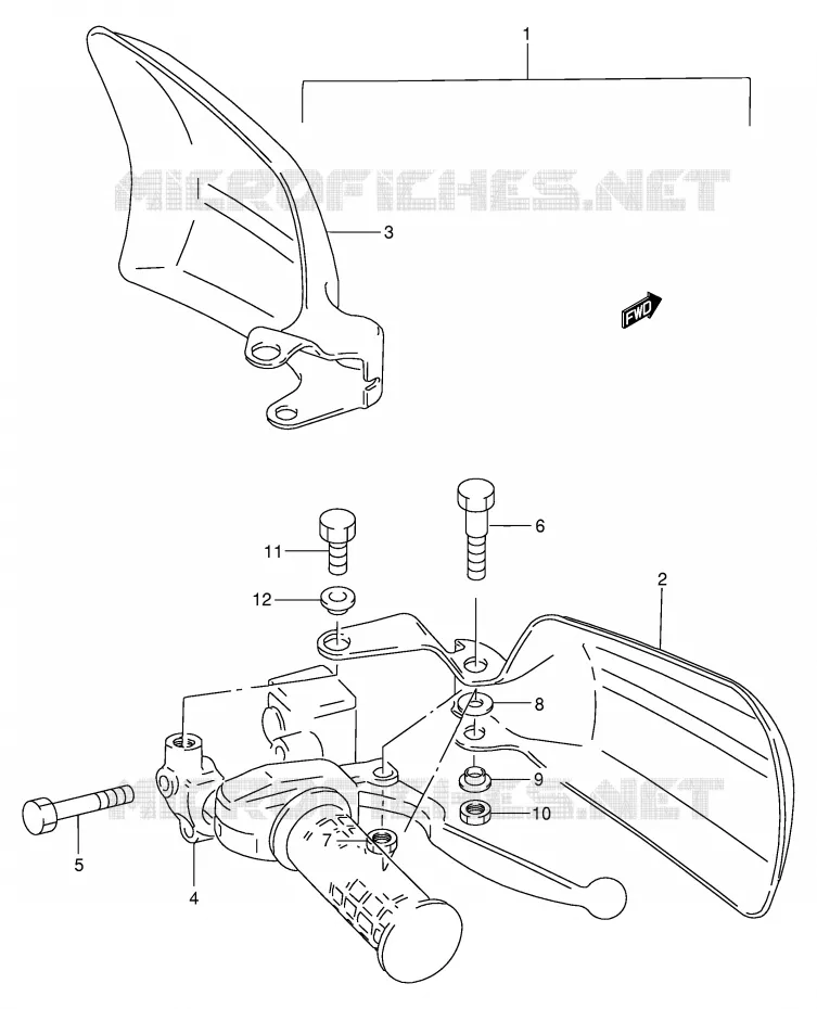 KNUCKLE COVERS (OPTIONAL) Suzuki QUAD 250 OZARK 1999  LT-F250FX(E24)