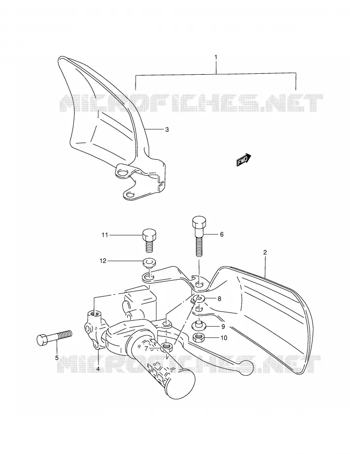 KNUCKLE COVERS (OPTIONAL) Suzuki QUAD 300 KINGQUAD 2000  LT-F300FY(E24)