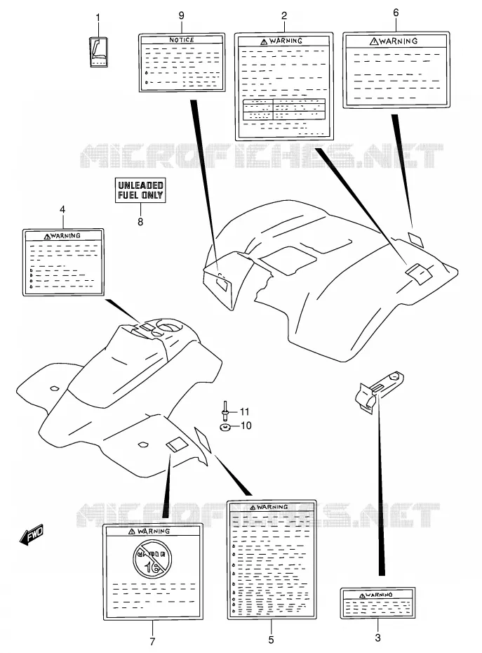 LABEL Suzuki QUAD 160 OZARK 2007  LT-F160K7(P24)