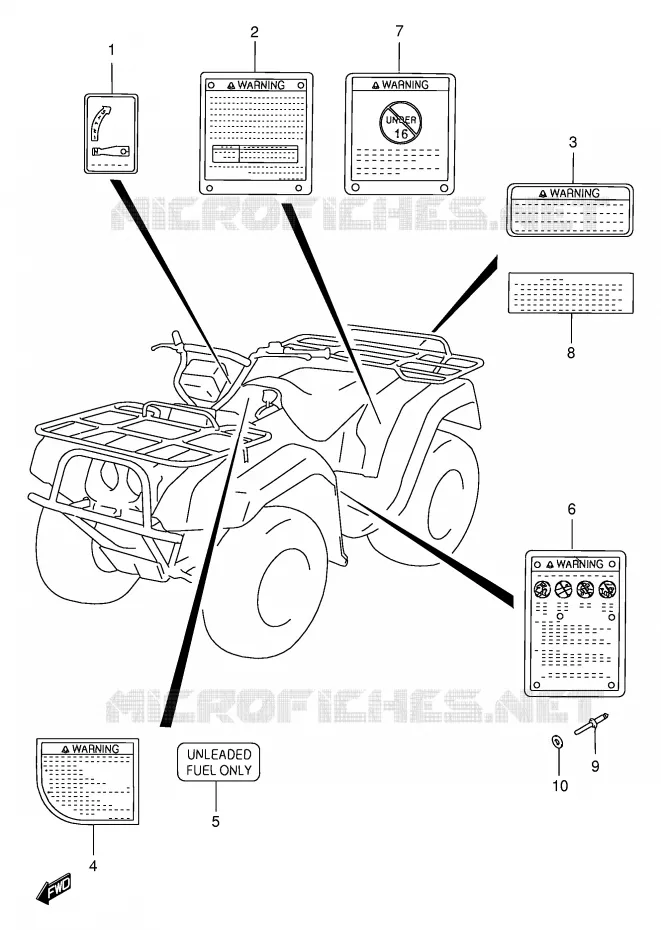 LABEL Suzuki QUAD 250 OZARK 1999  LT-F250X(E24)