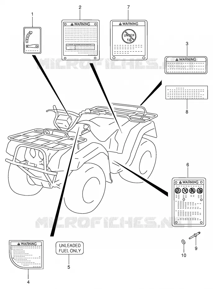 LABEL Suzuki QUAD 300 KINGQUAD 2000  LT-F300Y(E24)