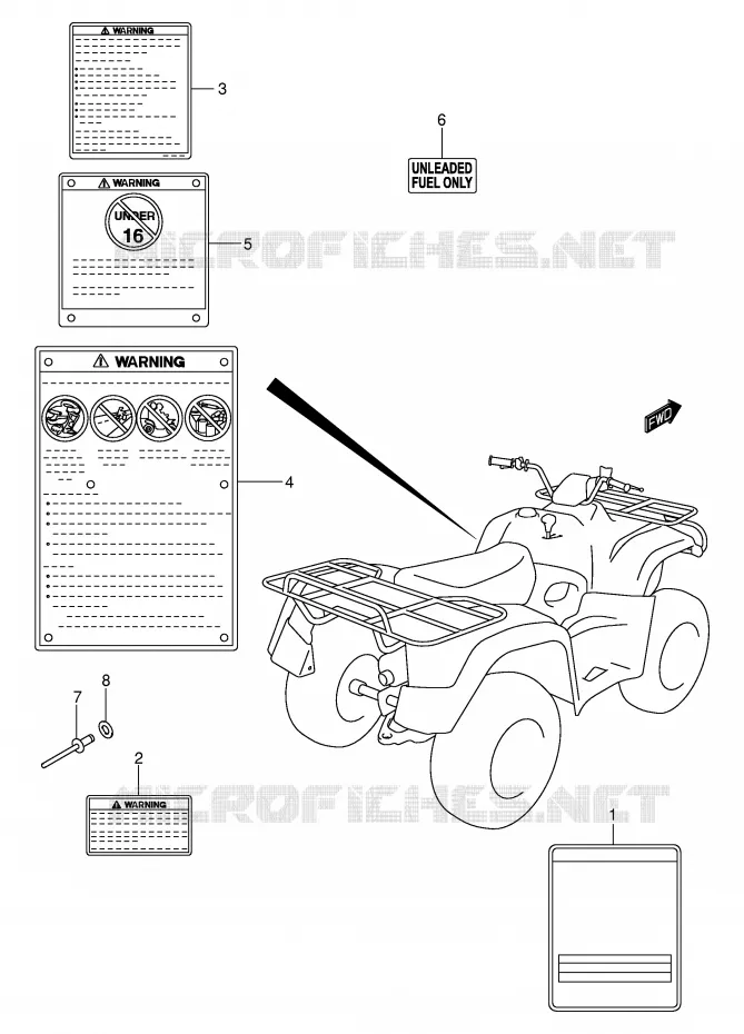 LABEL Suzuki QUAD 400 EIGER 2003  LT-A400FK3(P24)