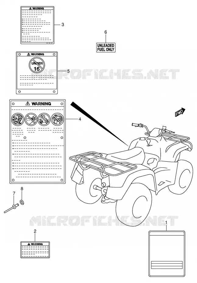 LABEL Suzuki QUAD 400 EIGER 2004  LT-F400FK4(P24)