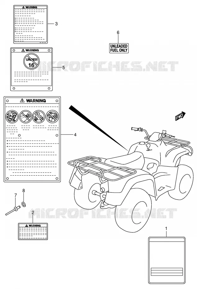 LABEL Suzuki QUAD 400 EIGER 2006  LT-F400K6(P24)