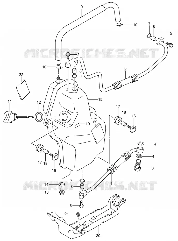 OIL HOSE Suzuki QUAD 400 QUADSPORT 2007  LT-Z400K7(E19)
