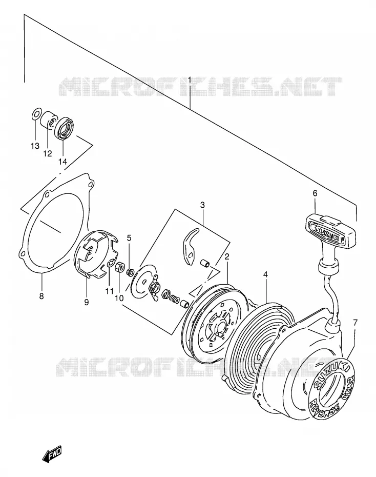 RECOIL STARTER (OPTIONAL) Suzuki QUAD 160 OZARK 2002  LT-F160K2(P24)