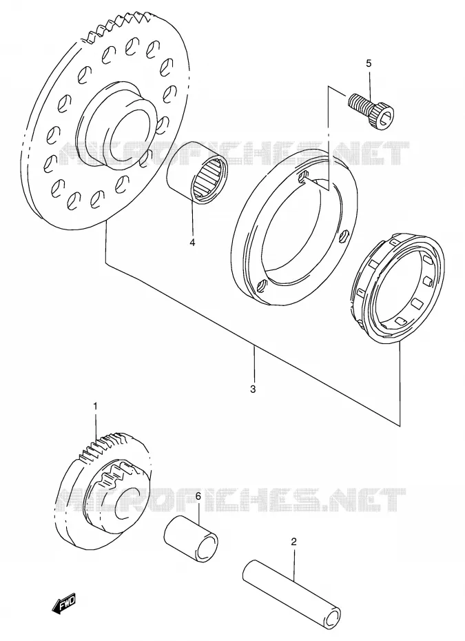 STARTER MOTOR CLUTCH Suzuki QUAD 160 OZARK 2002  LT-F160K2(P24)