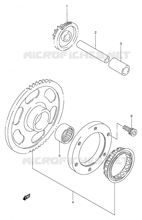 STARTER MOTOR CLUTCH Suzuki QUAD 250 OZARK 1998  LT-F250W(E24)