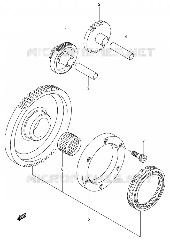 STARTER MOTOR CLUTCH Suzuki QUAD 400 EIGER 2004  LT-F400FK4(P24)