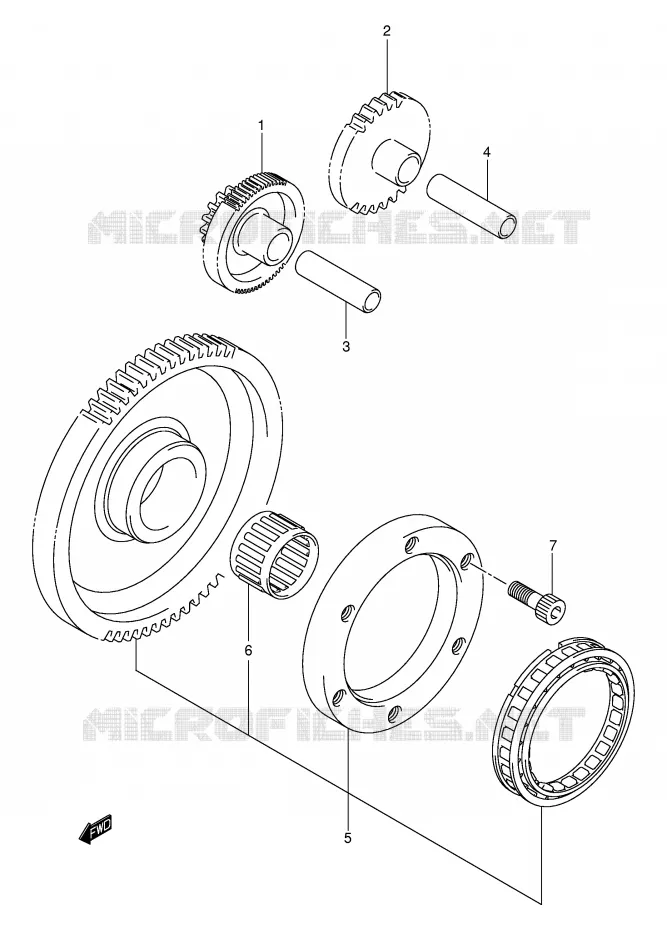STARTER MOTOR CLUTCH Suzuki QUAD 400 EIGER 2005  LT-A400K5(P3/P28)