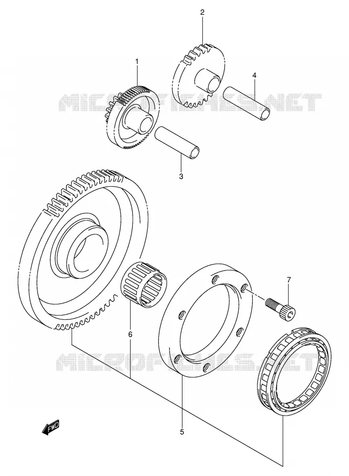 STARTER MOTOR CLUTCH Suzuki QUAD 400 EIGER 2006  LT-F400K6(P3/P28)