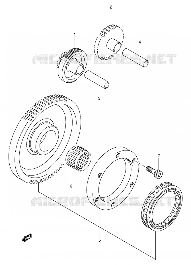 STARTER MOTOR CLUTCH Suzuki QUAD 400 EIGER 2007  LT-F400FK7(P3/P28)