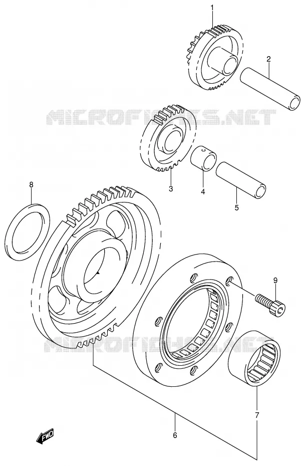 STARTER MOTOR CLUTCH Suzuki QUAD 500 KINGQUAD 2004  LT-A500FK4(P28/P33)