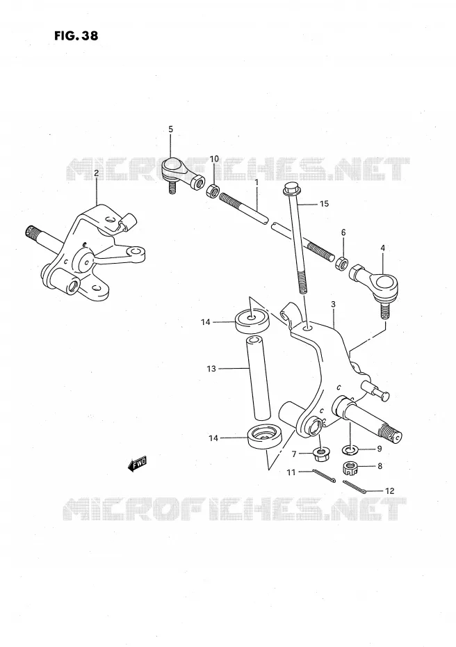 STEERING LINKAGE - HUB Suzuki QUAD 160 OZARK 1994  LT-F160R(P2)