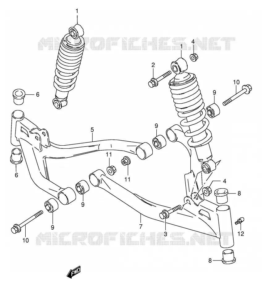 SUSPENSION ARM Suzuki QUAD 160 OZARK 2000  LT-F160Y(P24)