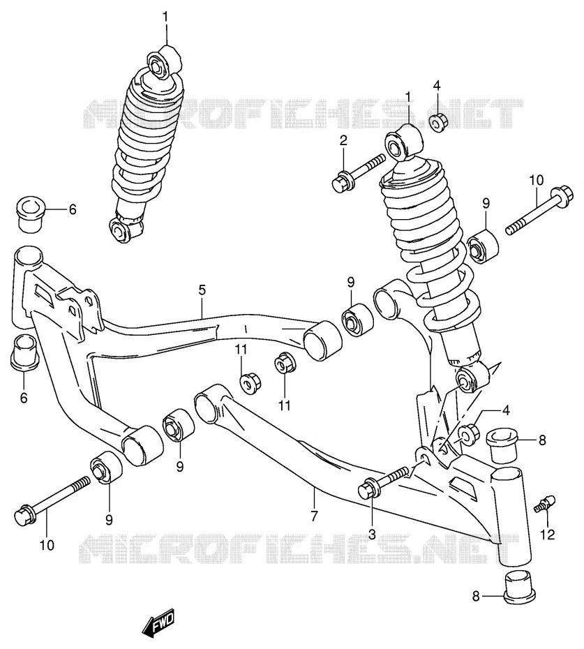 SUSPENSION ARM Suzuki QUAD 160 OZARK 2007  LT-F160K7(P24)