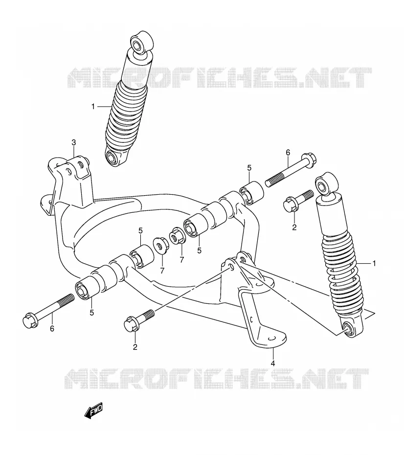SUSPENSION ARM Suzuki QUAD 50 MINIQUAD-SPORT 2004  LT-A50K4(P2)