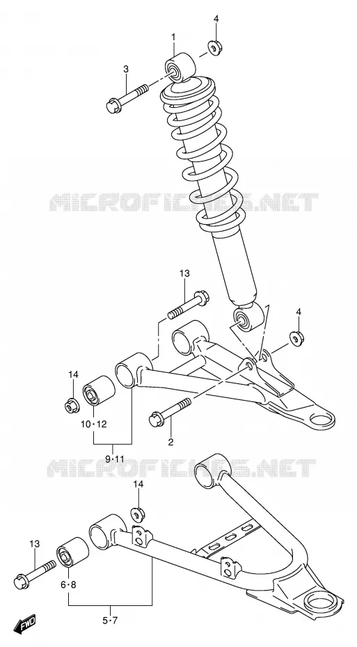 SUSPENSION ARM Suzuki QUAD 500 VINSON 2005  LT-A500FK5(P24)