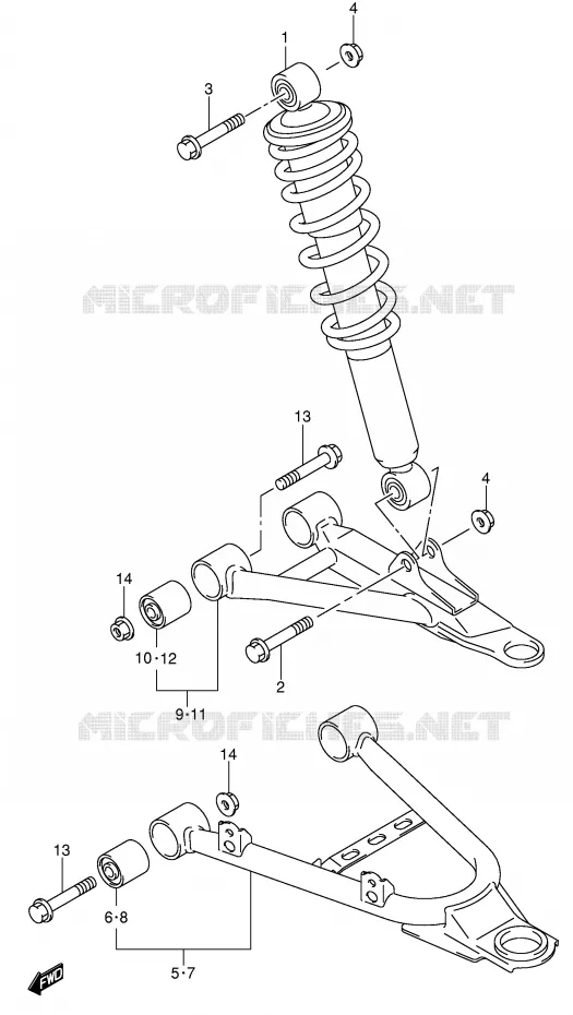 SUSPENSION ARM Suzuki QUAD 500 VINSON 2007  LT-F500FK7(P24)
